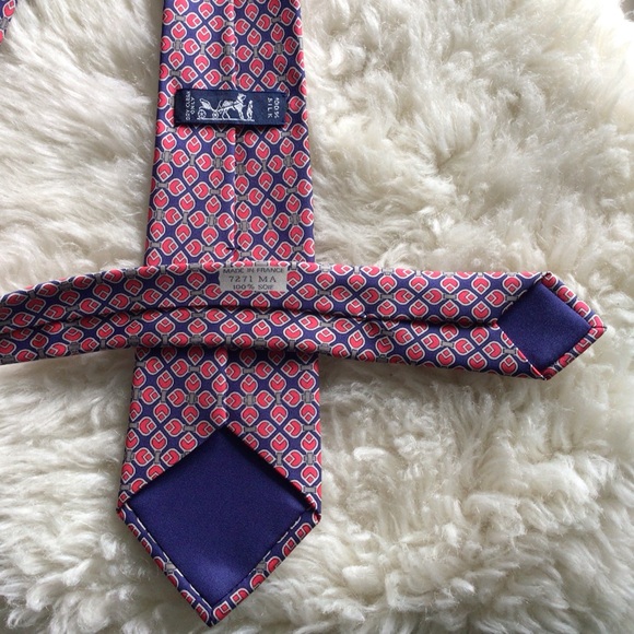 Hermes Paris 100% Silk Tie Made in France 7271 MA - Picture 3 of 16